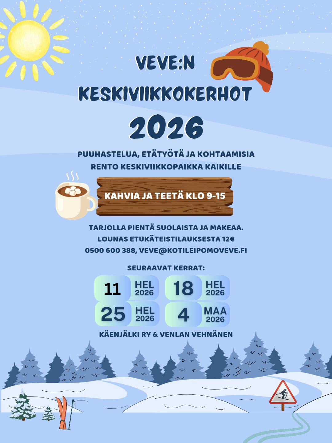 Helmi-maaliskuun keskiviikkokerhot